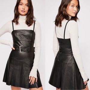 NWT Free People Sweet Talk vegan leather dress